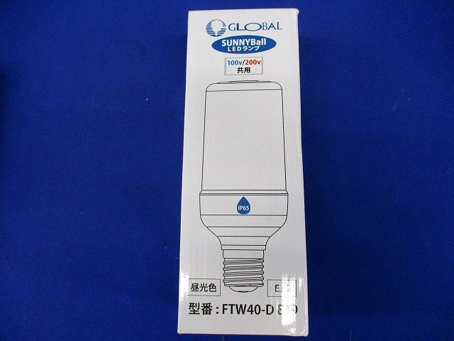 作業用大型 LED電球 昼光色 FTW40-D E39