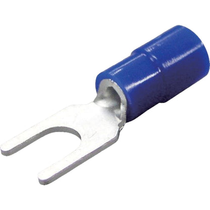 銅線用環境配慮形絶縁被覆付圧着端子(Y形)先開形 2平方mm 100個入 青 TMEX2Y-4-BLU-100