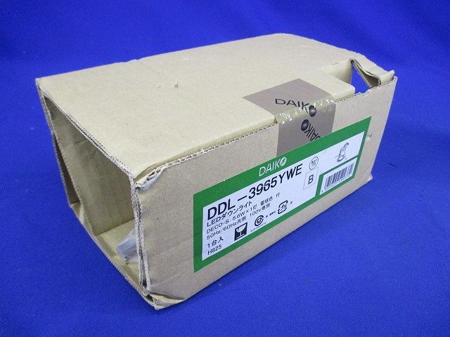 LEDベースダウンライト 調光タイプ(調光器別売り) 電球色 ランプ付 φ75 ホワイト DDL-3965YWE