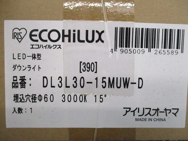 LEDダウンライトφ60(電球色) DL3L30-15MUW-D