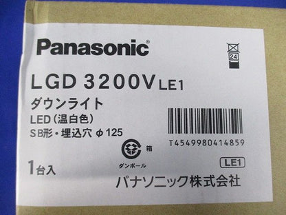 LED一体型ダウンライト 温白色 調光不可  LGD3200VLE1