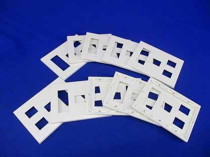 Jワイドスリム コンセントプレート3連用(10枚入)(ピュアホワイト) QWD-213