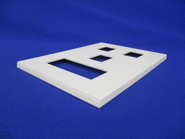 Jワイドスリム コンセントプレート3連用(10枚入)(ピュアホワイト) QWD-213