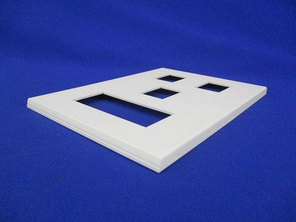 Jワイドスリム コンセントプレート3連用(10枚入)(ピュアホワイト) QWD-213