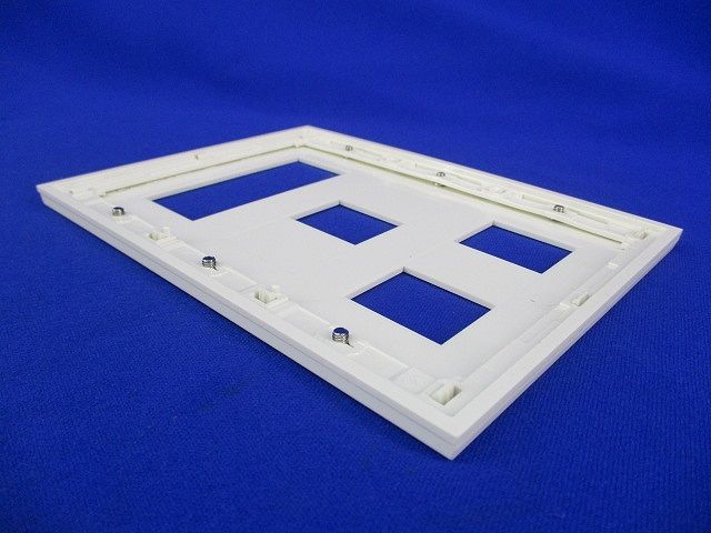 Jワイドスリム コンセントプレート3連用(10枚入)(ピュアホワイト) QWD-213