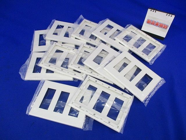 Jワイドスリム コンセントプレート3連用(12枚入)(ピュアホワイト) QWD-333