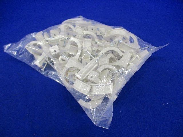 PF管ステップル スクリュー釘付 PF単層波付管22用 ミルキーホワイト 50個入 FSP-22SM-50