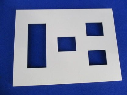 Jワイドスリム スクエアプレート3連用(10個入)(ピュアホワイト)(汚れ有) QWD-313