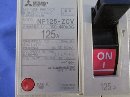 漏電アラーム遮断器3P3E125A NF125-ZCV