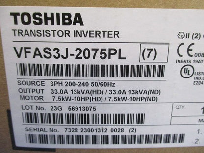 高機能インバータ TOSVERT VFAS3J-2075PL