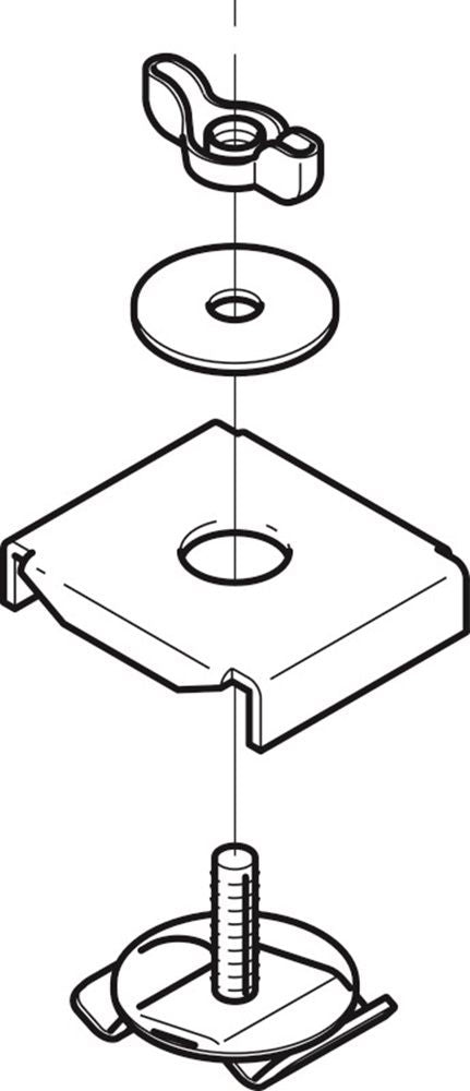 器具取付金具用補助金具 レースウェイ 電気亜鉛めっき 銀色 10個入 DK1UKB-10