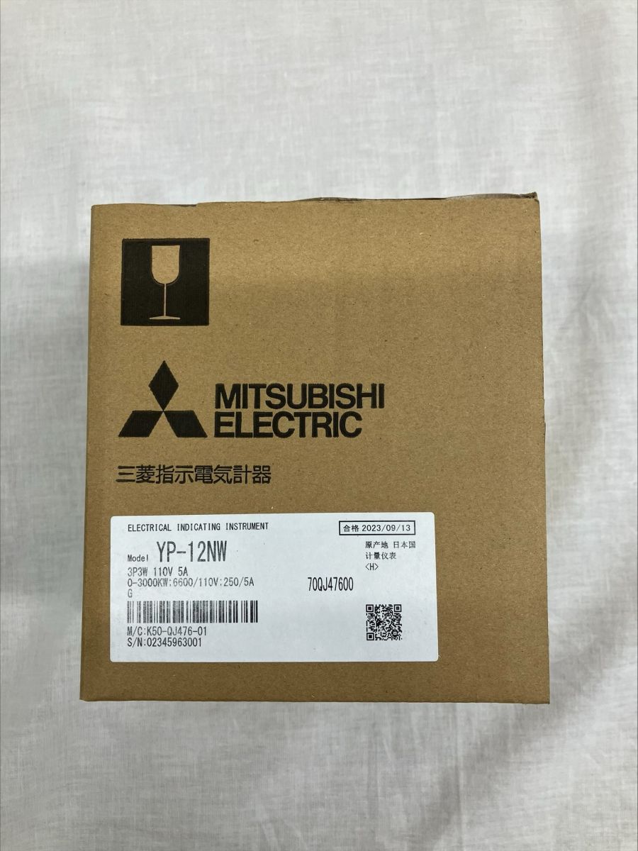 電力計 0-3000KW 6600/110V 250/5A YP-12NW 3P3W 110V 5A