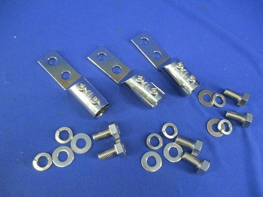 接続端子片側(六角ボルトM10×首下20・スプリングワッシャー・ワッシャー付)(3組入) 型番不明