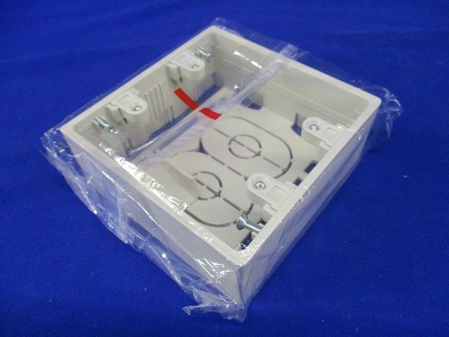 ニュー・エフモール付属品-露出ボックス(2個用・深型・ミルキーホワイト) SFBF23