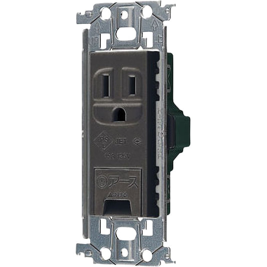 アドバンスシリーズ 埋込アースターミナル付接地コンセント 金属枠付 グレー WTL11313H
