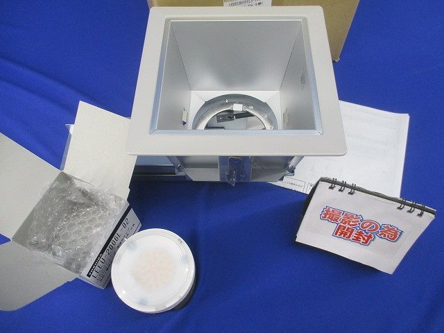 LEDユニット交換形ダウンライト角形(グレー系) LEDD-186000-LS9+LEEU-2006L-02