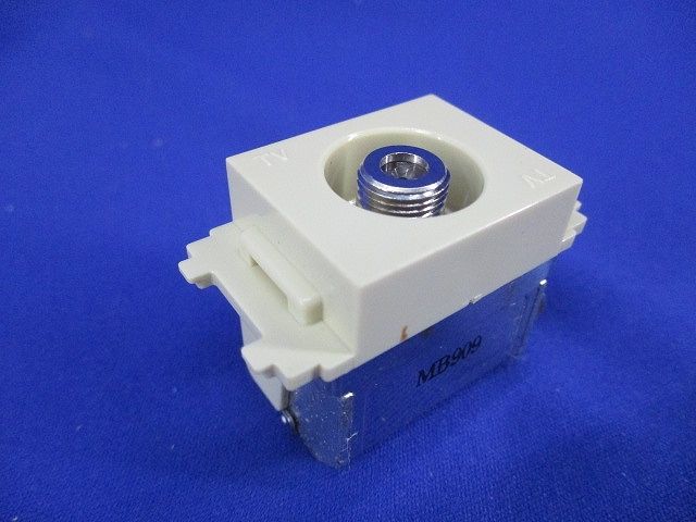 テレビ端子(2個入)(コンセントプラグ付)(ミルキーホワイト)(変色有) CSW-7J-PA