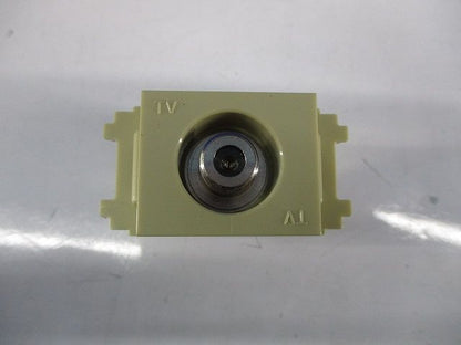 テレビ端子(2個入)(コンセントプラグ付)(ミルキーホワイト)(変色有) CSW-7J-PA