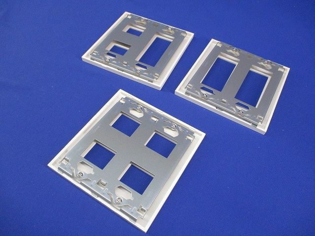 コンセントプレートセット(混在3枚入)(ピュアホワイト) NKP-3UF-2他