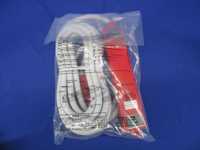 ハーネスプラグ付OAタップ 4口 5m 接地2P抜止 (レッド) AHY455R