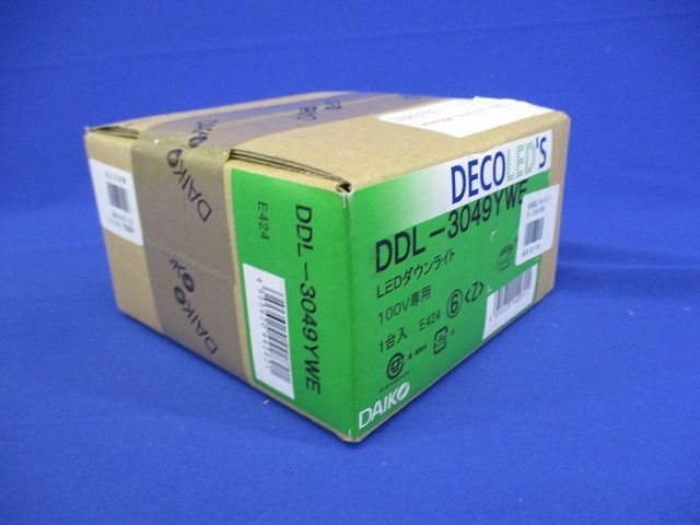 LEDダウンライト 電球色 2700K LED内蔵 位相調光 LED交換不可 DDL-3049YWE