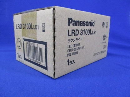 LEDダウンライト 軒下用 電球色 2700K 電源内蔵 調光不可 φ100 100形 LRD3100LLE1