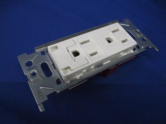 埋込アースターミナル付接地ダブルコンセント 2PE 15A 125V ピュアホワイト JEC-BN-55GE-PW