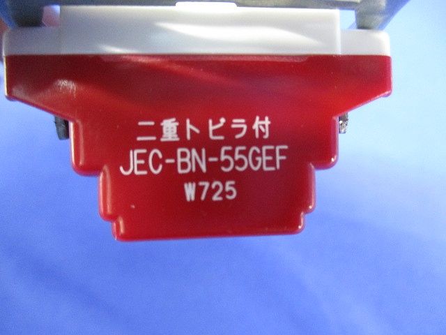 埋込扉付アースターミナル付接地ダブルコンセント 15A-125V ピュアホワイト JEC-BN-55GEFPW