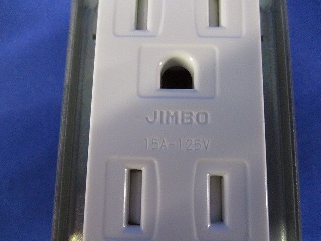 埋込扉付アースターミナル付接地ダブルコンセント 15A-125V ピュアホワイト JEC-BN-55GEFPW