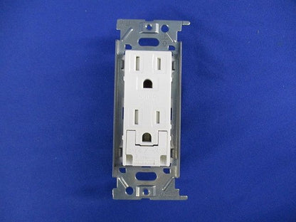 埋込扉付アースターミナル付接地ダブルコンセント 15A-125V ピュアホワイト JEC-BN-55GEFPW