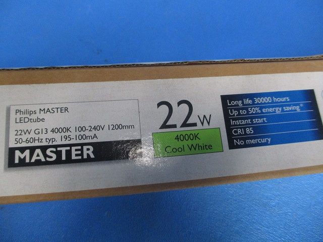 マスターLEDチューブ 22W 22W100-240V50-60Hz
