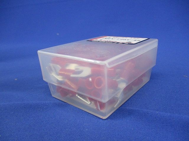 銅線用 絶縁被覆付圧着端子 (Y形)先開形 赤 100個入 TMEV1.25Y-4S-100