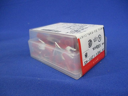 銅線用 絶縁被覆付圧着端子 (Y形)先開形 赤 100個入 TMEV1.25Y-4S-100