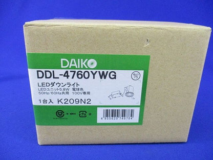 LEDダウンライトφ75 電球色 DDL-4760YWG