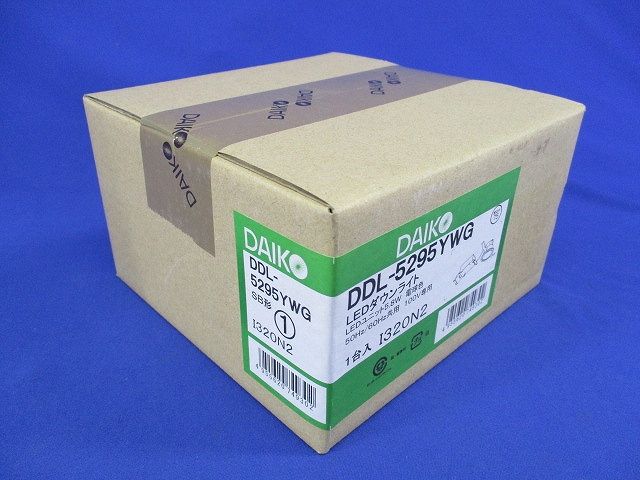 LEDダウンライト 5.8W 電源内蔵 調光器別売 φ75 2700K DDL-5295YWG