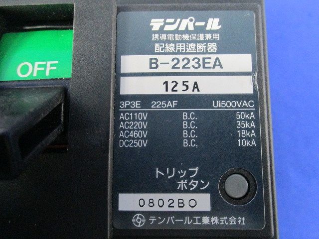 配線用遮断器3P3E125A(箱違い) B-223EA