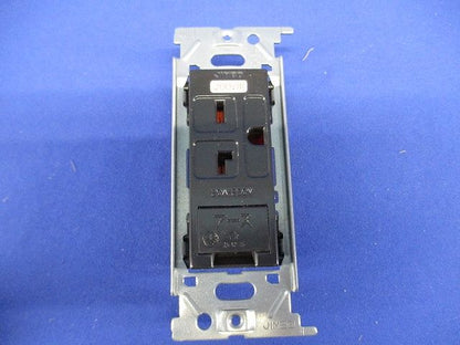 埋込アースターミナル付15A･20A兼用接地コンセント 20A-250V ソフトブラック JEC-BN-LIGESB