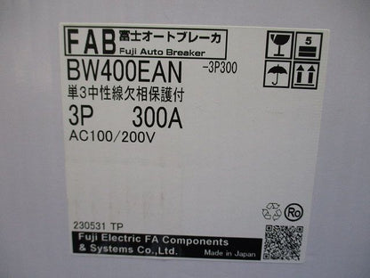 オートブレーカ 単3中性線欠相保護付 3P300A AC100/200V BW400EAN-3P300