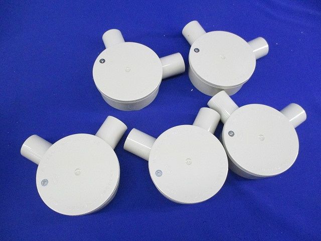 露出用丸形ボックス(ワンタッチ式)(5個入)(アイボリー) R22LJHW