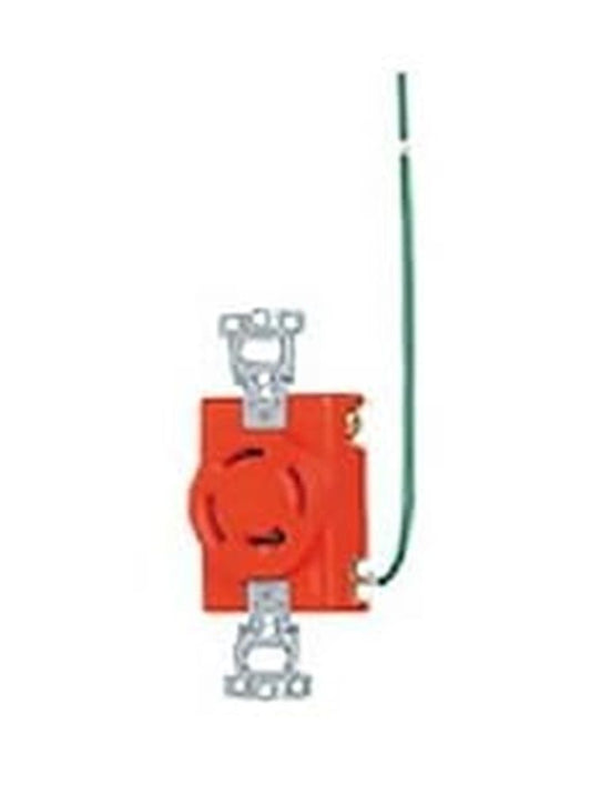 接地2P20A引掛埋込コンセント 接地リード線付 赤 WF2520R1