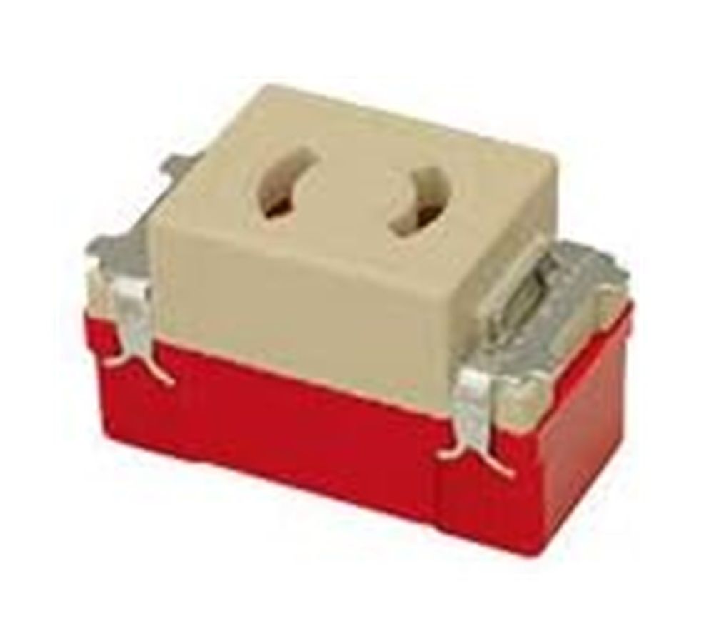 J・WIDEシリーズ 埋込抜止シングルコンセント 2P 15A 125V ライトベージュ JEC-BN-9 L