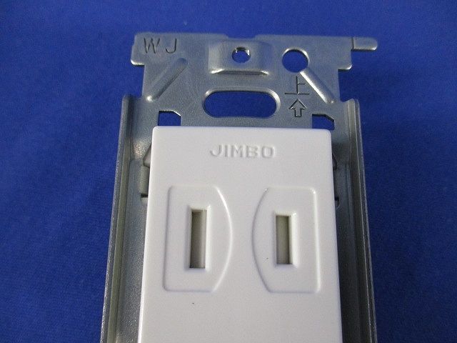 埋込扉付ダブルコンセント 2P 15A 125V ピュアホワイト JEC-BN-55FPW