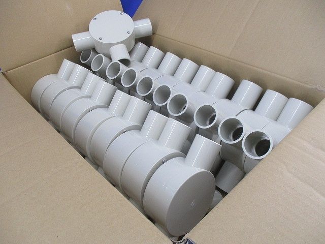 丸形露出ボックス3方出(20個入)アイボリー R283JHW
