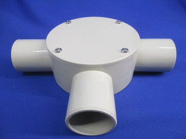 丸形露出ボックス3方出(20個入)アイボリー R283JHW