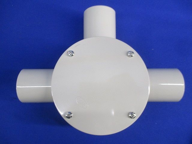丸形露出ボックス3方出(20個入)アイボリー R283JHW