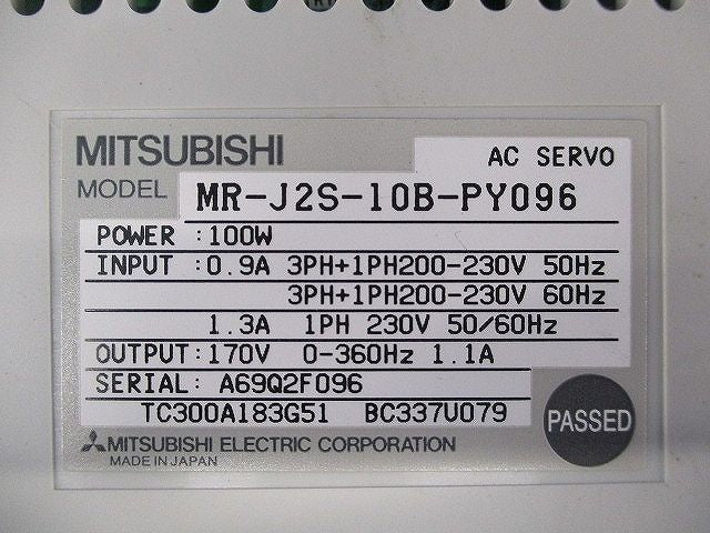 産業用サーボアンプ(キズ･汚れ有) MR-J2S-10B-PY096