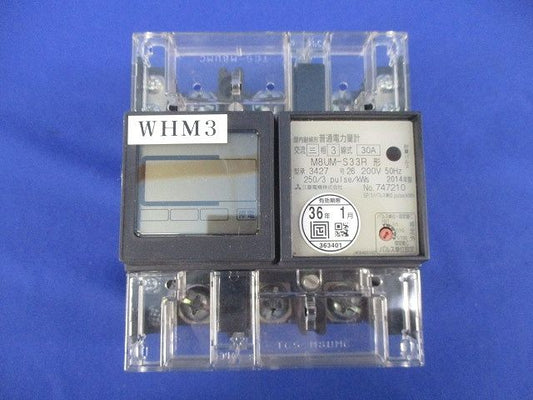 普通電力量計30A200V50Hz M8UM-S33R