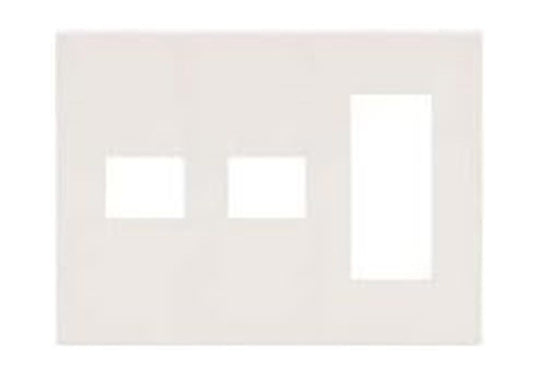 2ピースコンセントプレート3連用 1+1+3口 ピュアホワイト QWD-113