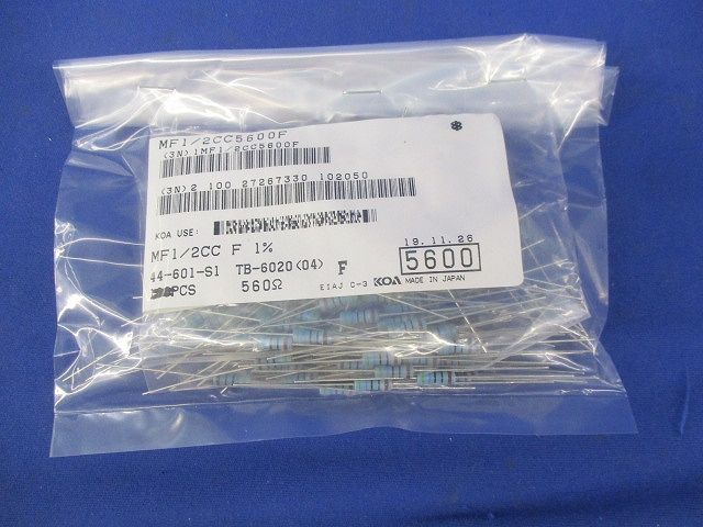 金属皮膜抵抗器(約90個入) MF1/2CC5600F