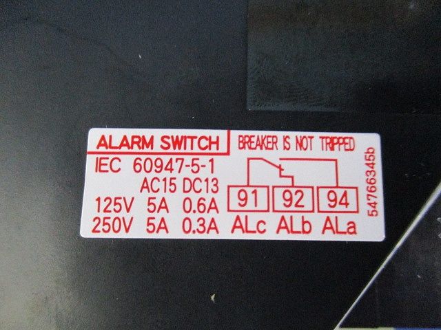 サーキットブレーカ3P50A(アラームスイッチ付) EW50EAGKA